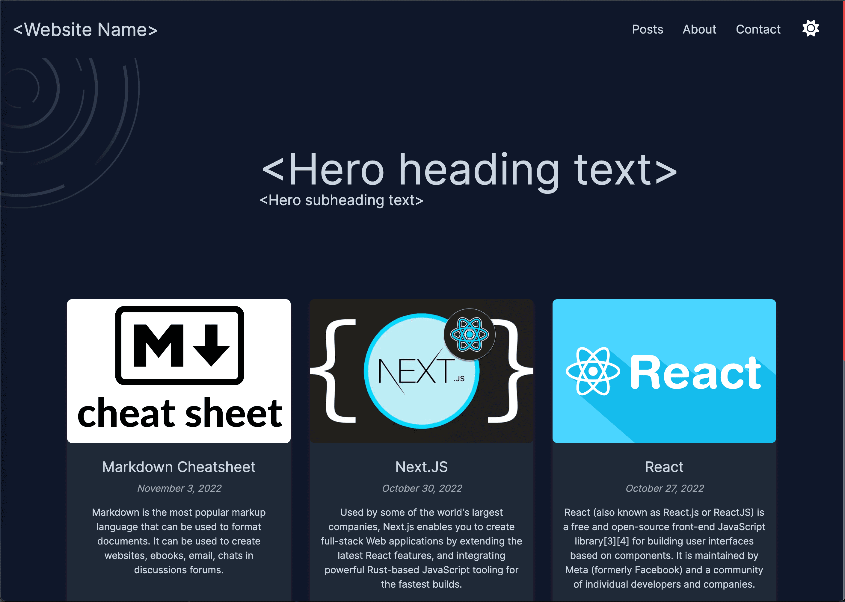 Next.js Markdown Blog